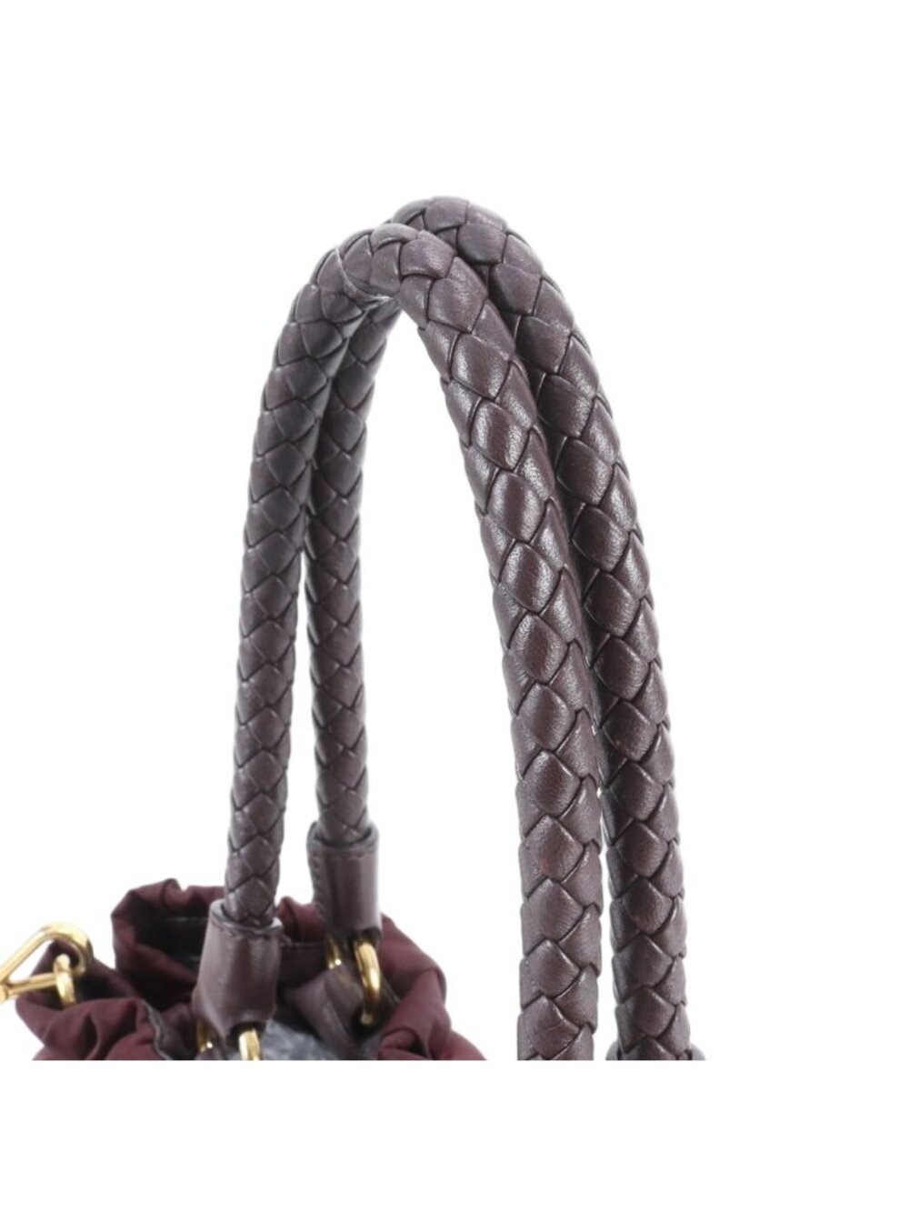 Prada Tessuto Nylon Ribbon Leather 2-Way Shoulder Bag Tote Hand Mbe - Picture 2 of 8